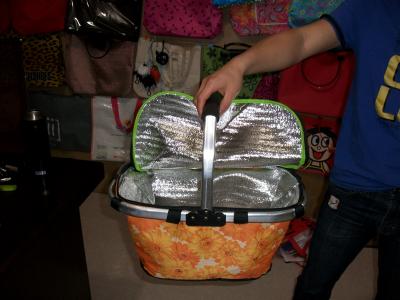 oxford cooler basket aluminum folding shopping basket